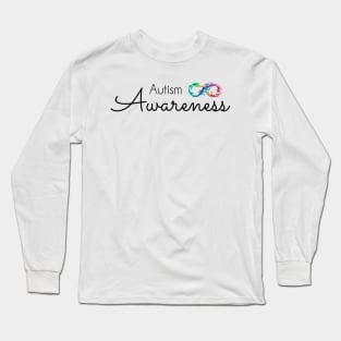 Autism Awareness - black text Long Sleeve T-Shirt